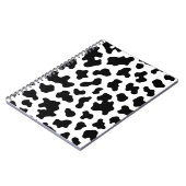 Carnet Impression de cuir de vache noir et blanc  (Côté gauche)