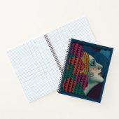 Carnet impression de femme art déco circa 1930 (Intérieur)