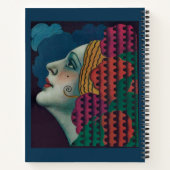 Carnet impression de femme art déco circa 1930 (Dos)