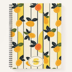 Carnet Impression de fruits citriques jaunes ensoleillés