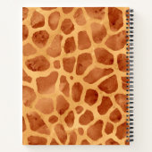 Carnet Impression de girafe aquarelle (Dos)