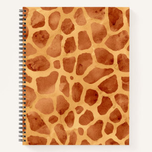 Carnet Impression de girafe aquarelle