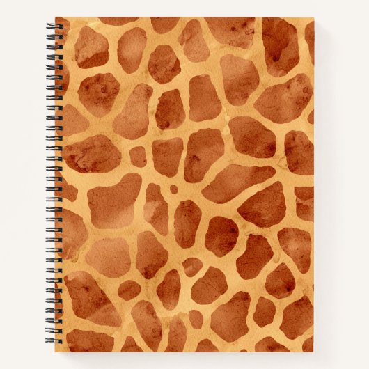 Carnet Impression de girafe aquarelle (Devant)