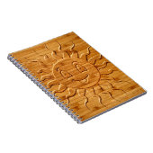 Carnet Impression De La Face Solaire Souriante En Bois (Côté Droit)