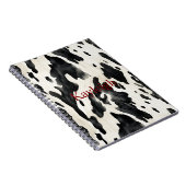 Carnet Impression de la vache blanche noire (Côté Droit)