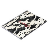 Carnet Impression de la vache blanche noire (Côté gauche)