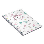 Carnet Impression de monogramme prépa pickleball rose (Côté Droit)
