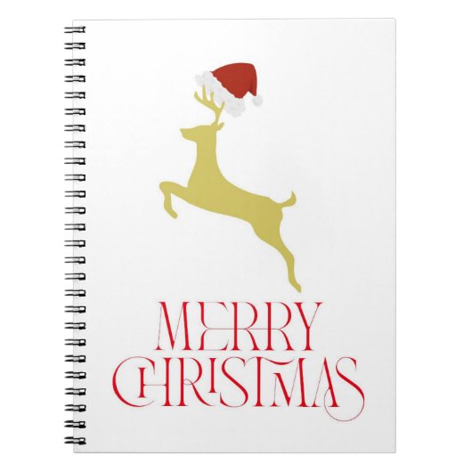 Carnet Impression de Noël rouge tendance (Devant)