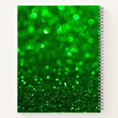 Carnet Impression de paillettes fausses vertes (Dos)