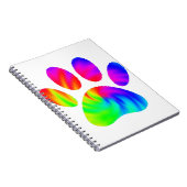 Carnet Impression de patte de chien Tie Dye Graphique (Côté Droit)