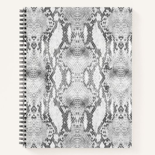 Carnet Impression de peau de serpent blanc (Devant)