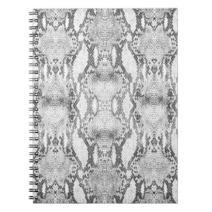 Carnet Impression de peau de serpent blanc