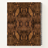Carnet Impression de peau de serpent marron (Dos)
