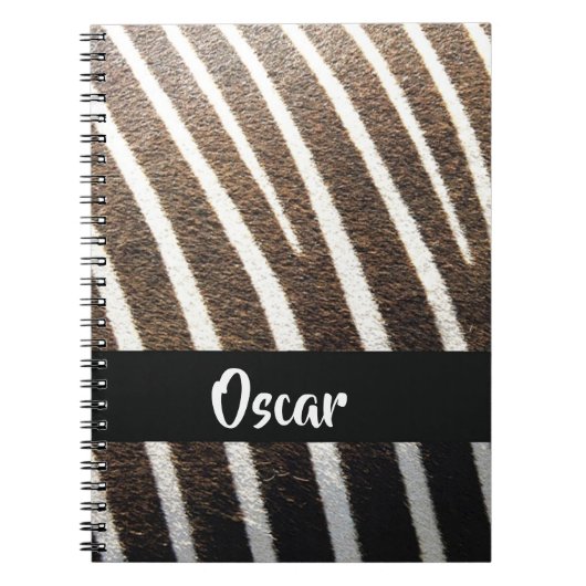 Carnet Impression de peau Zebra (Devant)