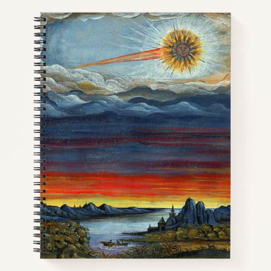 Carnet impression de peinture de comète (Devant)