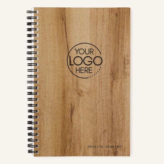 Carnet Impression de placage de bois léger tendance Logo  (Recto)