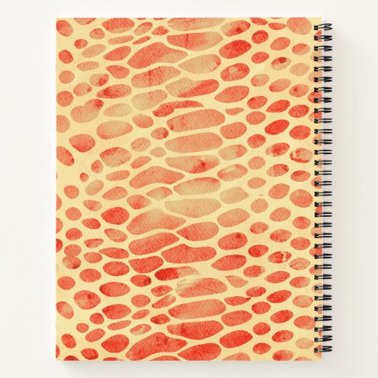 Carnet Impression de serpent aquarelle (Dos)