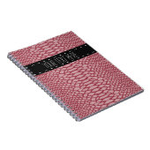 Carnet Impression de serpent rose (Côté Droit)