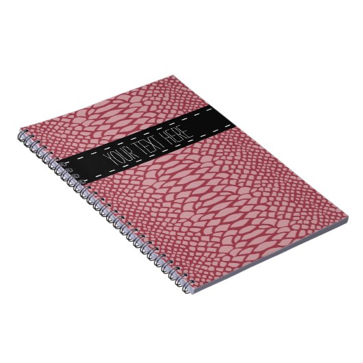 Carnet Impression de serpent rose (Côté Droit)