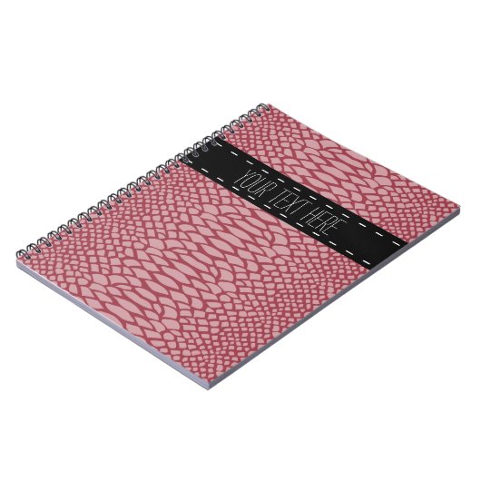 Carnet Impression de serpent rose (Côté gauche)