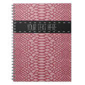 Carnet Impression de serpent rose (Devant)