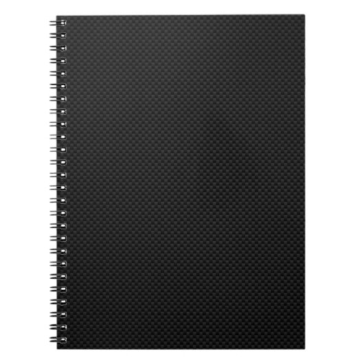 Carnet Impression de style noir carbone (Devant)