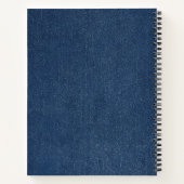 Carnet Impression de texture de jeans en denim moderne Mo (Dos)