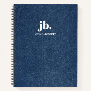 Carnet Impression de texture de jeans en denim moderne Mo