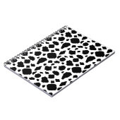 Carnet Impression de vache noir et blanc (Côté gauche)