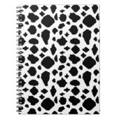 Carnet Impression de vache noir et blanc (Devant)