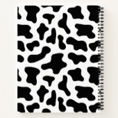 Carnet Impression de vache noire et blanche (Dos)