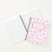 Carnet Impression de vache rose et blanche (Intérieur)