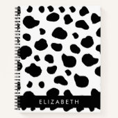 Carnet Impression De Vache, Spots De Vache, Noir Et Blanc (Devant)