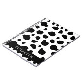Carnet Impression De Vache, Spots De Vache, Noir Et Blanc (Côté gauche)