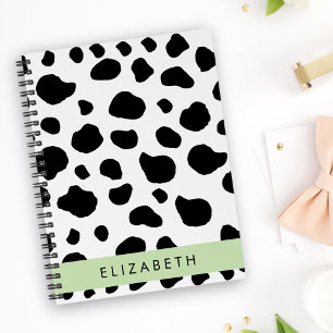 Carnet Impression De Vache, Spots De Vache, Noir Et Blanc