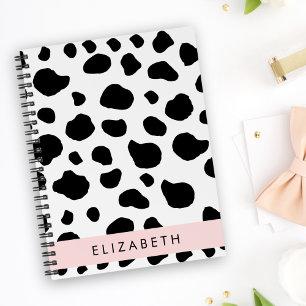 Carnet Impression De Vache, Spots De Vache, Noir Et Blanc