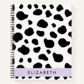 Carnet Impression De Vache, Spots De Vache, Noir Et Blanc (Devant)