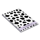 Carnet Impression De Vache, Spots De Vache, Noir Et Blanc (Côté Droit)