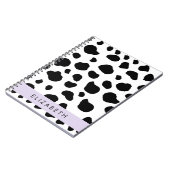 Carnet Impression De Vache, Spots De Vache, Noir Et Blanc (Côté gauche)