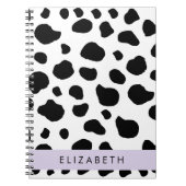 Carnet Impression De Vache, Spots De Vache, Noir Et Blanc (Devant)