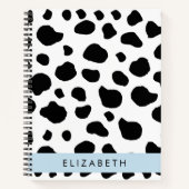 Carnet Impression De Vache, Spots De Vache, Noir Et Blanc (Devant)