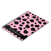 Carnet Impression De Vache, Spots De Vache, Vache Rose, V (Côté gauche)