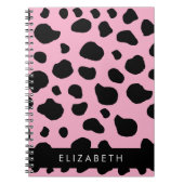 Carnet Impression De Vache, Spots De Vache, Vache Rose, V (Devant)