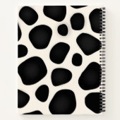 Carnet Impression de vache tache noire et blanche (Dos)