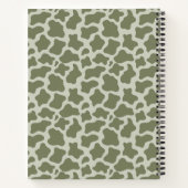 Carnet Impression de vache verte Sage (Dos)