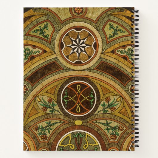 Carnet Impression décorative ancienne en bois (Dos)