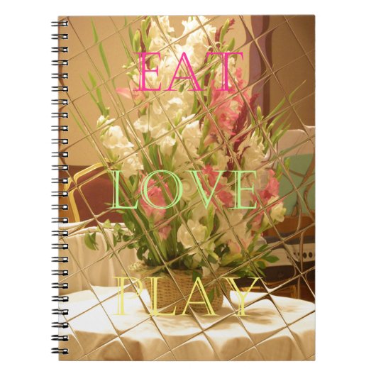 Carnet Impression des fleurs reflétées (Devant)