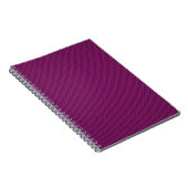 Carnet Impression en fibre de carbone violet Fushia (Côté Droit)