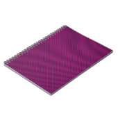 Carnet Impression en fibre de carbone violet Fushia (Côté gauche)