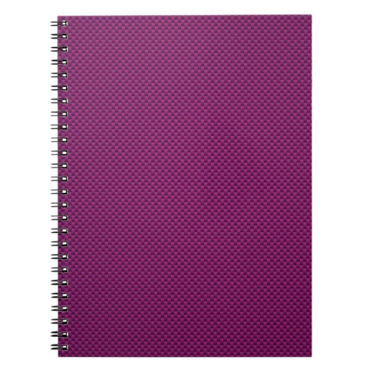 Carnet Impression en fibre de carbone violet Fushia (Devant)